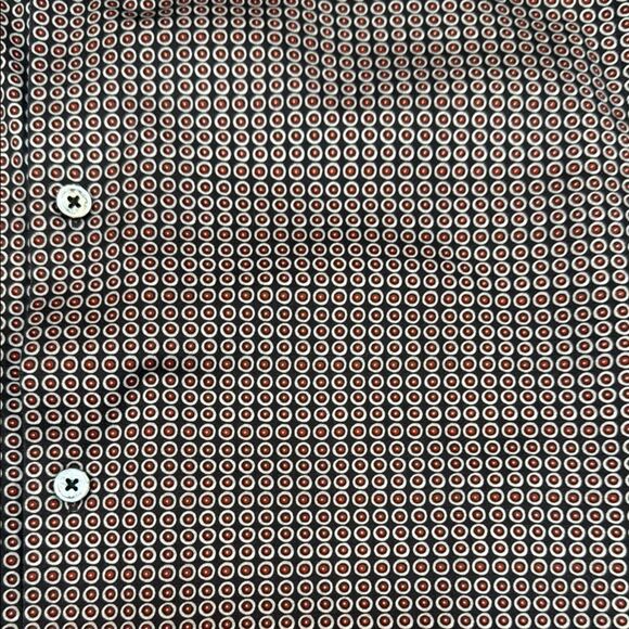 Bugatchi Black and Red Casual Button Down Shirt - Picture 4 of 5